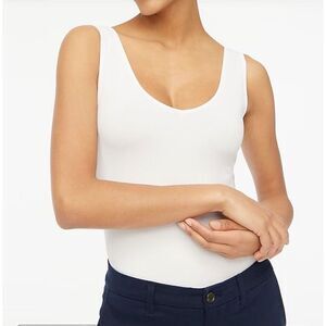 J.CREW Tank Top Women XS Favorite Vintage Rib NEW Crisp White BH925